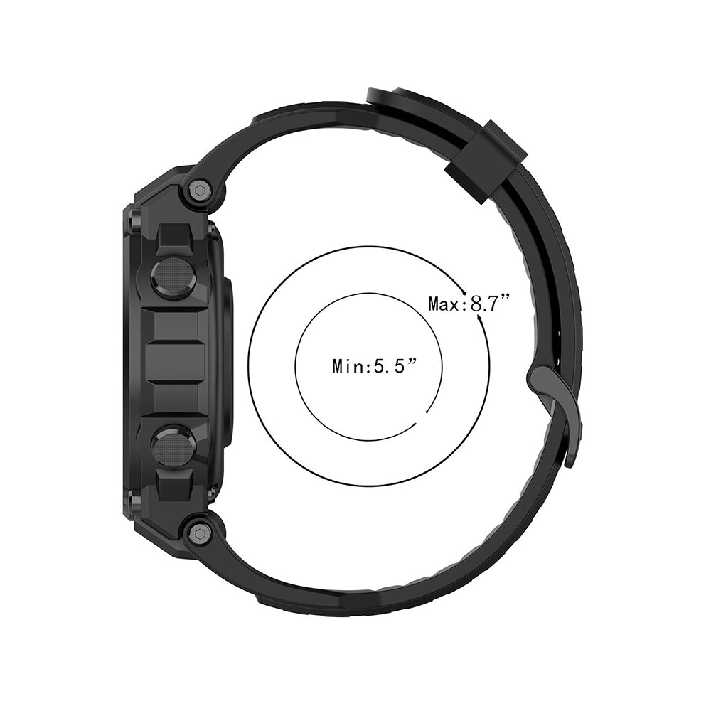 Curea smartwatch Techsuit Watchband (W067) compatibil cu Amazfit T-Rex / T-Rex Pro, Negru