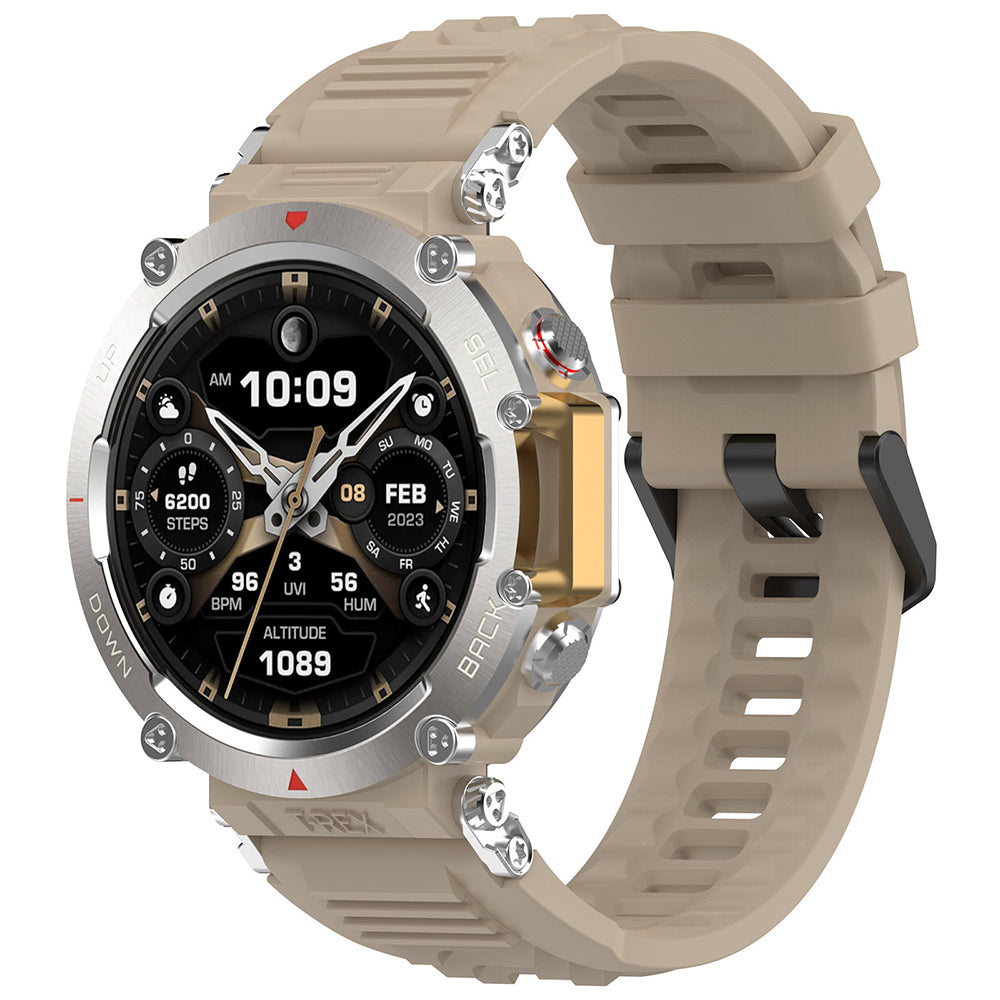 Curea smartwatch Techsuit compatibil cu Amazfit T-Rex Ultra, Bej
