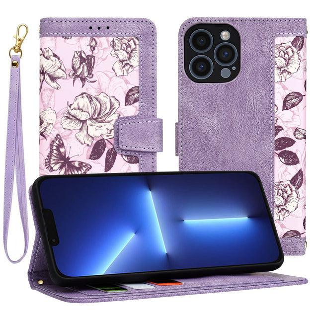 Husa de protectie Techsuit FlipCraft compatibil cu iPhone 13 Pro Max, Mysterious Purple