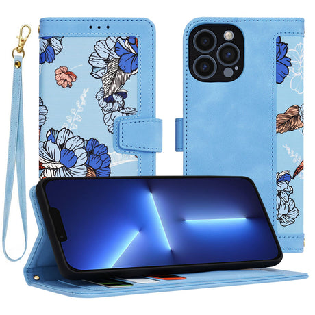 Husa de protectie Techsuit FlipCraft compatibil cu iPhone 13 Pro Max, Vibrant Blue