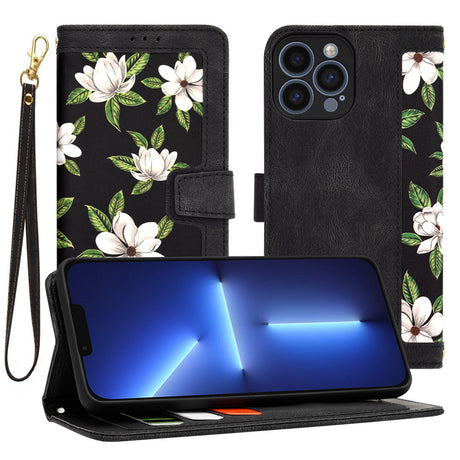 Husa de protectie Techsuit FlipCraft compatibil cu iPhone 13 Pro Max, Flowers of the Dawn