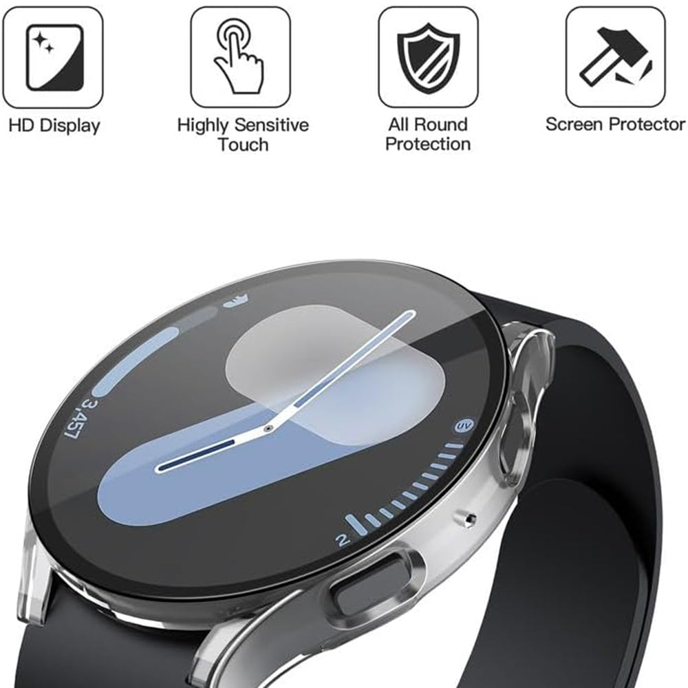 Folie de protectie smartwatch Techsuit Defense360 Pro + Screen Protector compatibil cu Samsung Galaxy Watch7 (40mm), Transparent