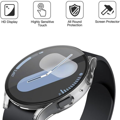 Folie de protectie smartwatch Techsuit Defense360 Pro + Screen Protector compatibil cu Samsung Galaxy Watch7 (40mm), Transparent
