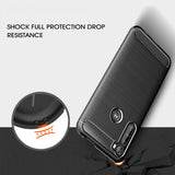 Husa de protectie Techsuit Carbon Silicone compatibil cu Motorola One Fusion Plus, Negru