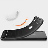 Husa de protectie Techsuit Carbon Silicone compatibil cu Motorola One Fusion Plus, Negru