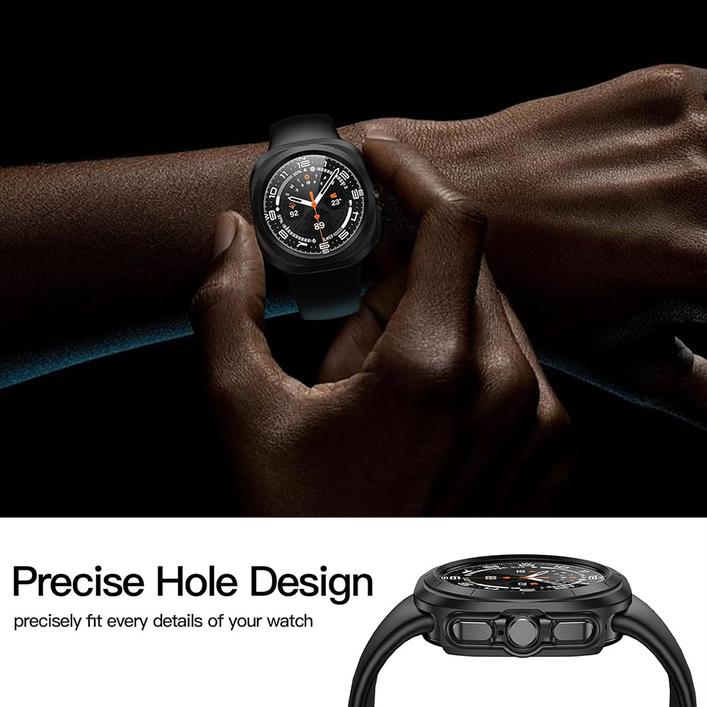 Folie de protectie smartwatch Techsuit Defense360 Pro + Screen Protector compatibil cu Samsung Galaxy Watch Ultra (47mm), Negru