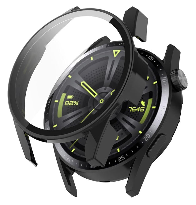 Folie de protectie smartwatch Techsuit Defense360 Pro + Screen Protector compatibil cu Huawei Watch GT 3 (46mm), Negru