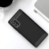 Husa de protectie Techsuit Carbon Silicone compatibil cu Samsung Galaxy Note 20 / Note 20 5G, Negru