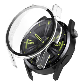 Folie de protectie smartwatch Techsuit Defense360 Pro + Screen Protector compatibil cu Huawei Watch GT 3 (46mm), Transparent