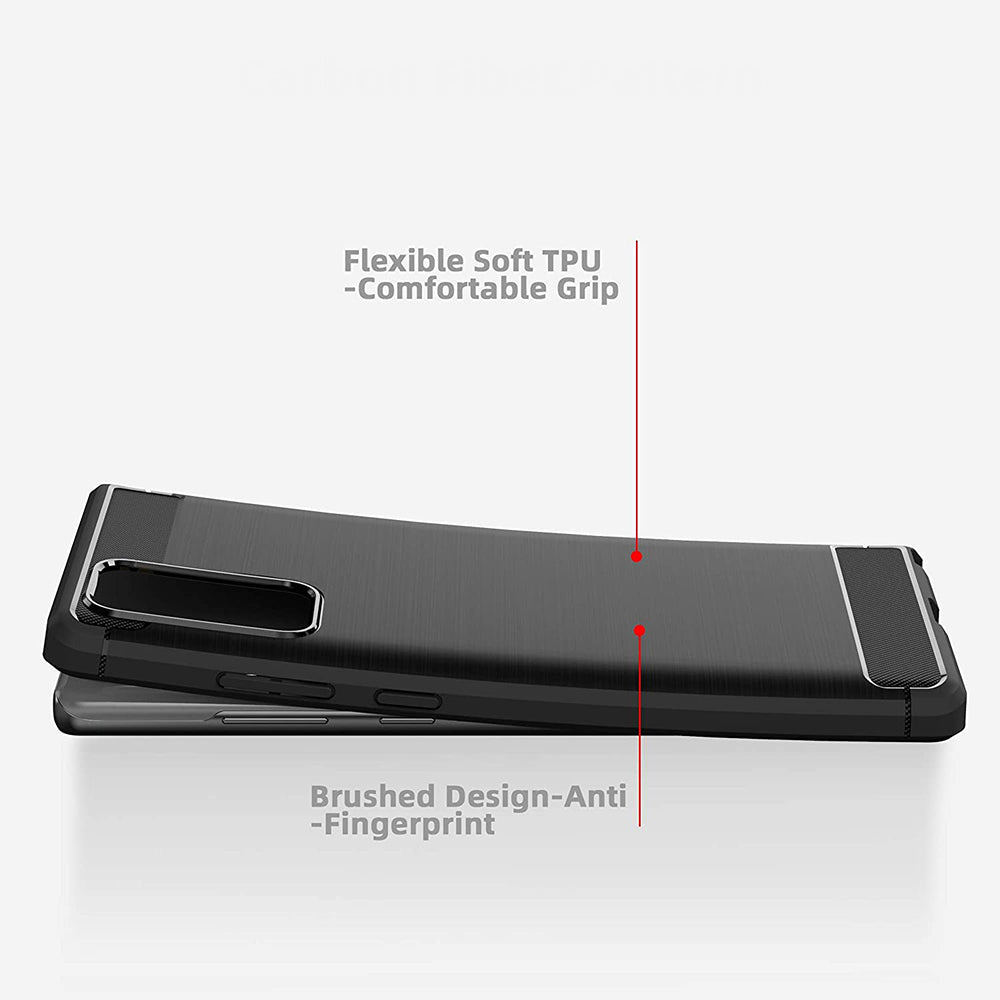 Husa de protectie Techsuit Carbon Silicone compatibil cu Samsung Galaxy Note 20 / Note 20 5G, Negru