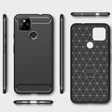 Husa de protectie Techsuit Carbon Silicone compatibil cu Google Pixel 4a 5G, Negru