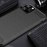 Husa de protectie Techsuit Carbon Silicone compatibil cu iPhone 12 Pro Max, Negru