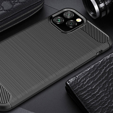 Husa de protectie Techsuit Carbon Silicone compatibil cu iPhone 12 Pro Max, Negru