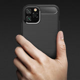 Husa de protectie Techsuit Carbon Silicone compatibil cu iPhone 12 Pro Max, Negru