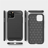 Husa de protectie Techsuit Carbon Silicone compatibil cu iPhone 12 Pro Max, Negru