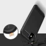 Husa de protectie Techsuit Carbon Silicone compatibil cu iPhone 12 Mini, Negru