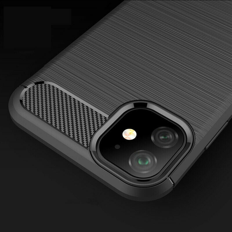 Husa de protectie Techsuit Carbon Silicone compatibil cu iPhone 12 Mini, Negru