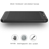 Husa de protectie Techsuit Carbon Silicone compatibil cu Huawei P10, Negru