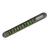 Gadget Techsuit Premium Phone Number Plate (PNP1), Temporary Parking Sign for Dashboard, Zinc Alloy, Removable Adhesive, Negru