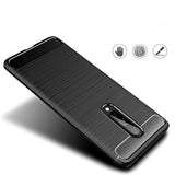 Husa de protectie Techsuit Carbon Silicone compatibil cu OnePlus 8, Negru