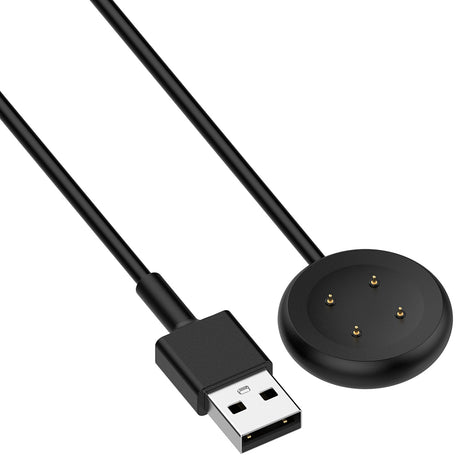 Incarcator Techsuit SmartWatch Wireless Charging Cable (THC5), for Google Pixel Watch 3 (41mm, 45mm) / 2 / Fitbit Ace LTE, USB, Negru