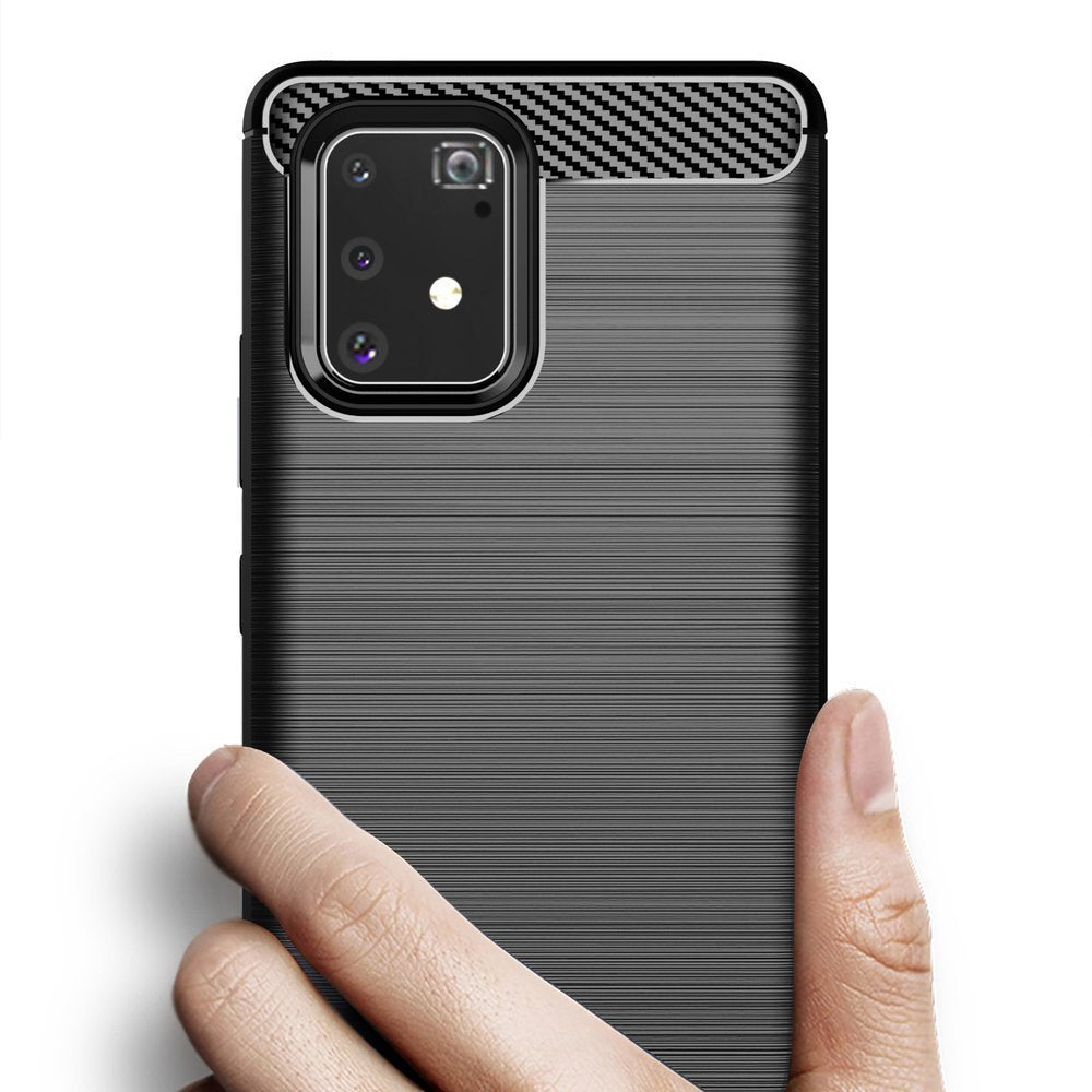 Husa de protectie Techsuit Carbon Silicone compatibil cu Samsung Galaxy S10 Lite, Negru
