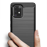 Husa de protectie Techsuit Carbon Silicone compatibil cu Samsung Galaxy S10 Lite, Negru