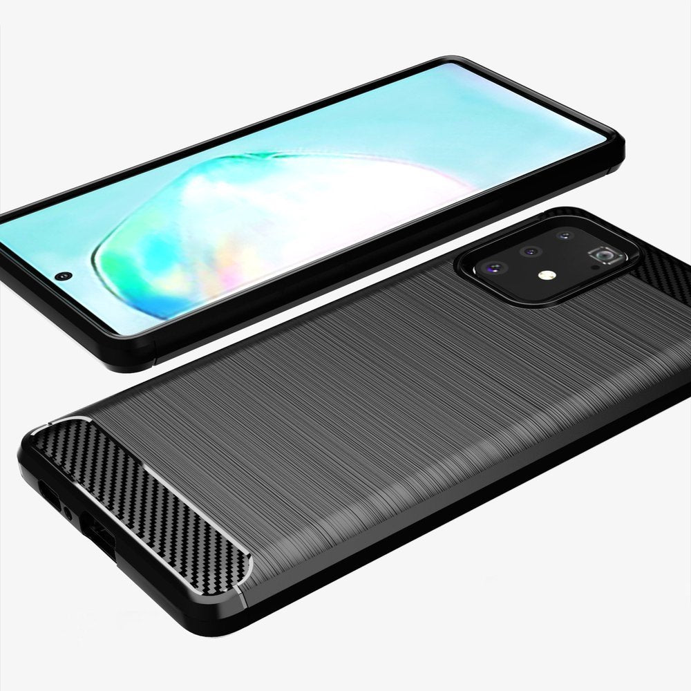 Husa de protectie Techsuit Carbon Silicone compatibil cu Samsung Galaxy S10 Lite, Negru