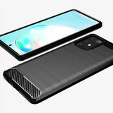 Husa de protectie Techsuit Carbon Silicone compatibil cu Samsung Galaxy S10 Lite, Negru