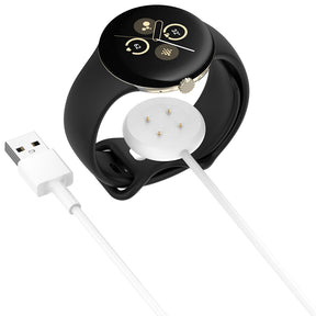 Incarcator Techsuit SmartWatch Wireless Charging Cable (THC5), for Google Pixel Watch 3 (41mm, 45mm) / 2 / Fitbit Ace LTE, USB, Alb