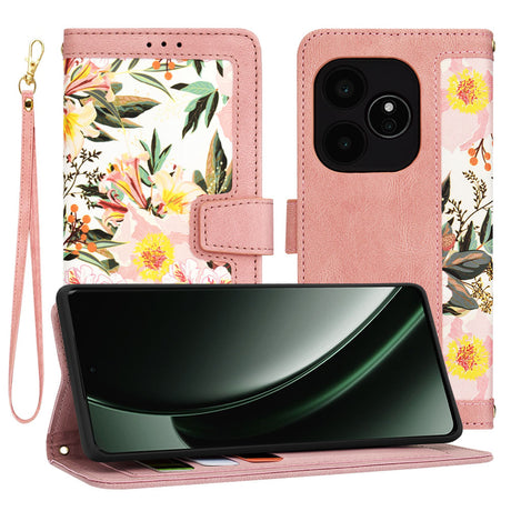 Husa de protectie Techsuit FlipCraft compatibil cu Realme GT 6 / GT 6T, Sweetheart Pink