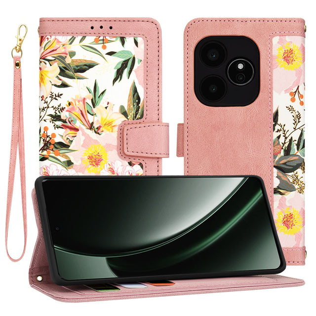 Husa de protectie Techsuit FlipCraft compatibil cu Realme GT 6 / GT 6T, Sweetheart Pink
