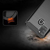 Husa de protectie Techsuit Carbon Silicone compatibil cu Samsung Galaxy A21s, Negru