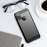 Husa de protectie Techsuit Carbon Silicone compatibil cu Samsung Galaxy A21s, Negru