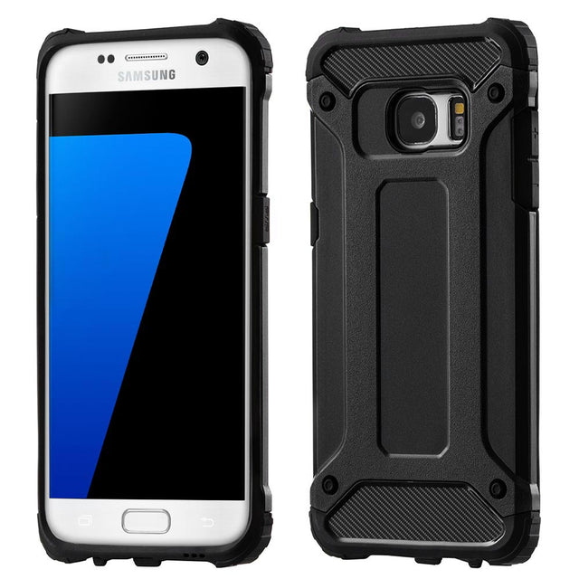 Husa de protectie Techsuit Hybrid Armor compatibil cu Samsung Galaxy S7, Negru