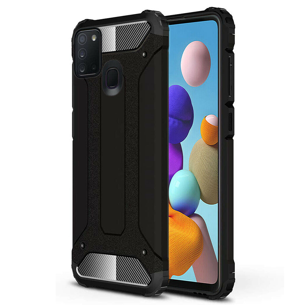 Husa de protectie Techsuit Hybrid Armor compatibil cu Samsung Galaxy A21s, Negru