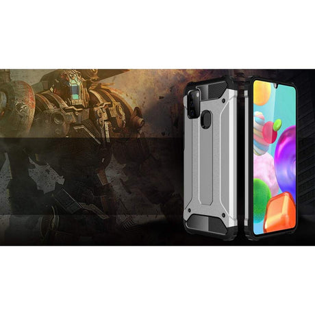 Husa de protectie Techsuit Hybrid Armor compatibil cu Samsung Galaxy A21s, Negru