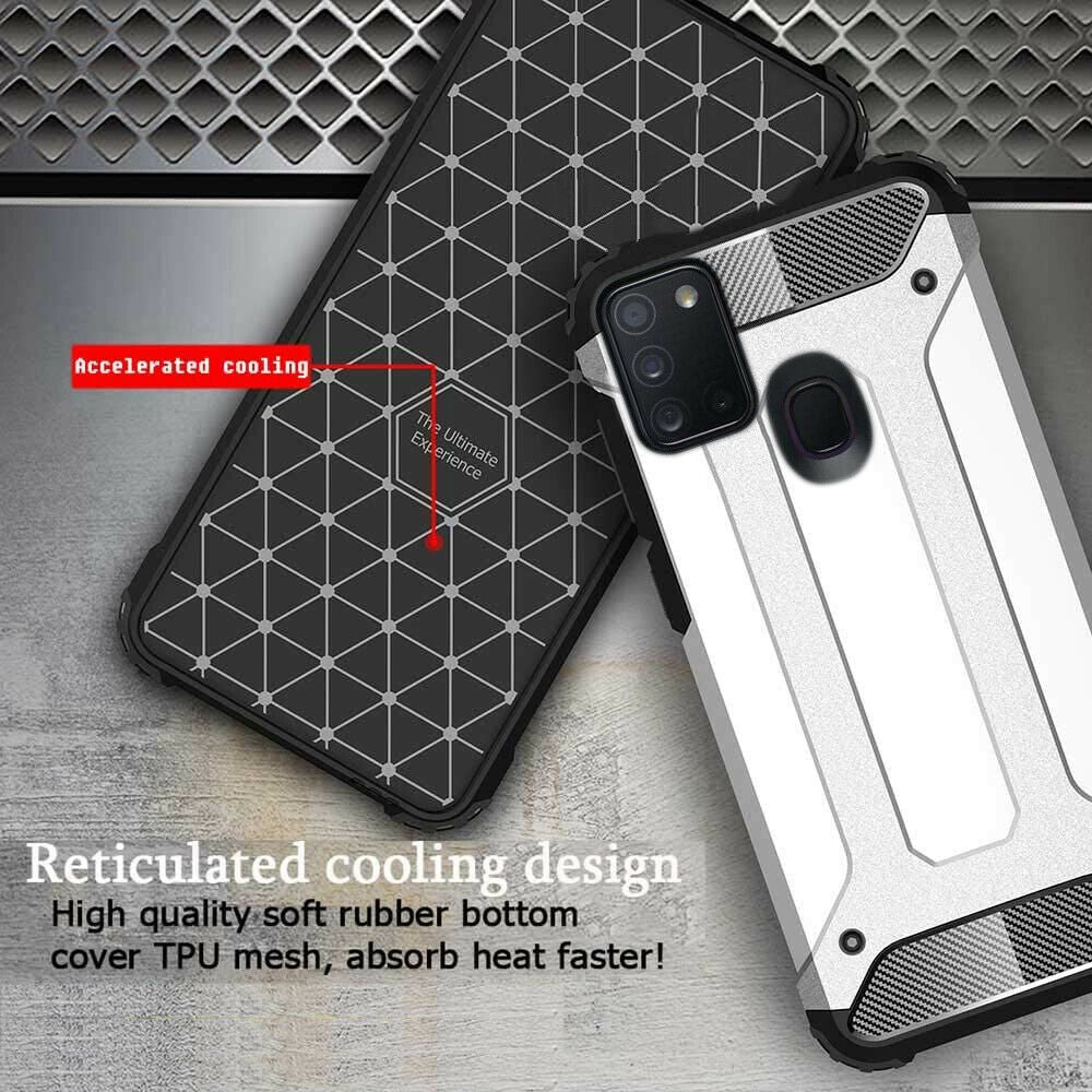 Husa de protectie Techsuit Hybrid Armor compatibil cu Samsung Galaxy A21s, Negru