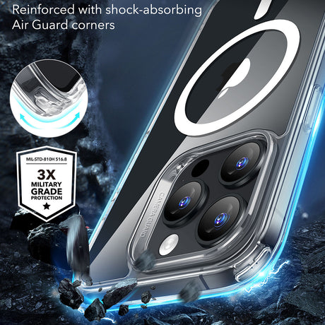 Husa de protectie ESR Classic Hybrid HaloLock compatibil cu iPhone 16 Pro Max, Transparent
