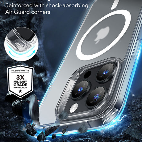 Husa de protectie ESR Classic Hybrid HaloLock compatibil cu iPhone 16 Pro Max, Frosted Clear