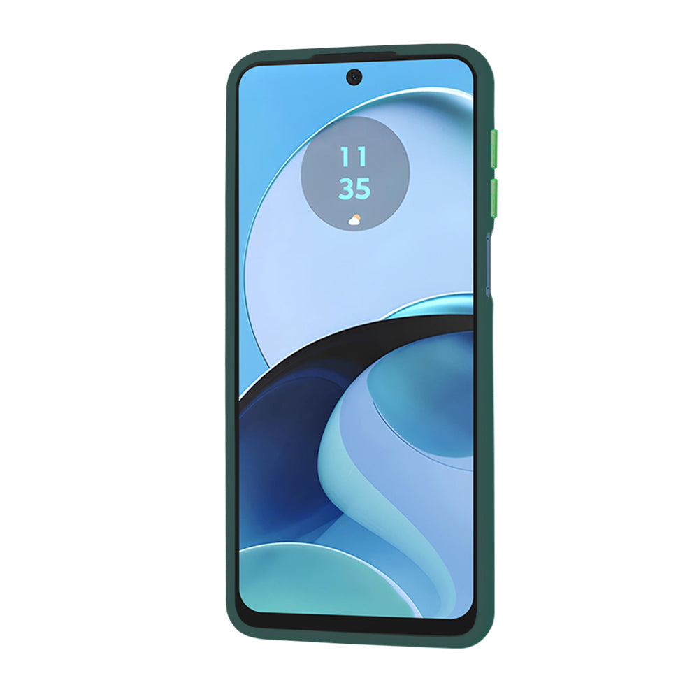 Husa de protectie Techsuit HaloFrost Series compatibil cu Motorola Moto G14, Bleumarin Green