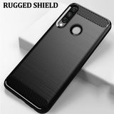 Husa de protectie Techsuit Carbon Silicone compatibil cu Huawei Y6p, Negru
