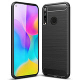 Husa de protectie Techsuit Carbon Silicone compatibil cu Huawei Y6p, Negru
