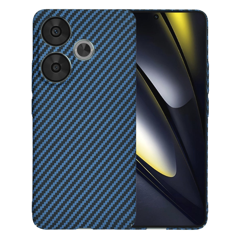 Husa de protectie Techsuit Carbonite FiberShell compatibil cu Xiaomi Poco F6, Cyan