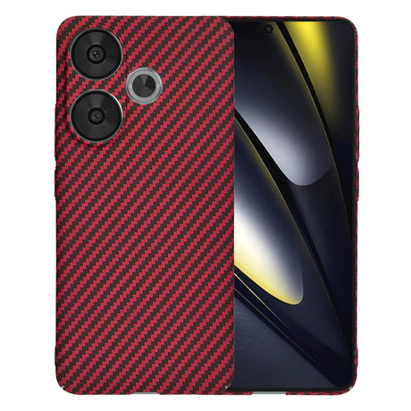Husa de protectie Techsuit Carbonite FiberShell compatibil cu Xiaomi Poco F6, Rosu