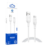 Cablu de Date cu Mufe USB, Micro-USB, 2.4A, 1m - Lito (LD06V) - White