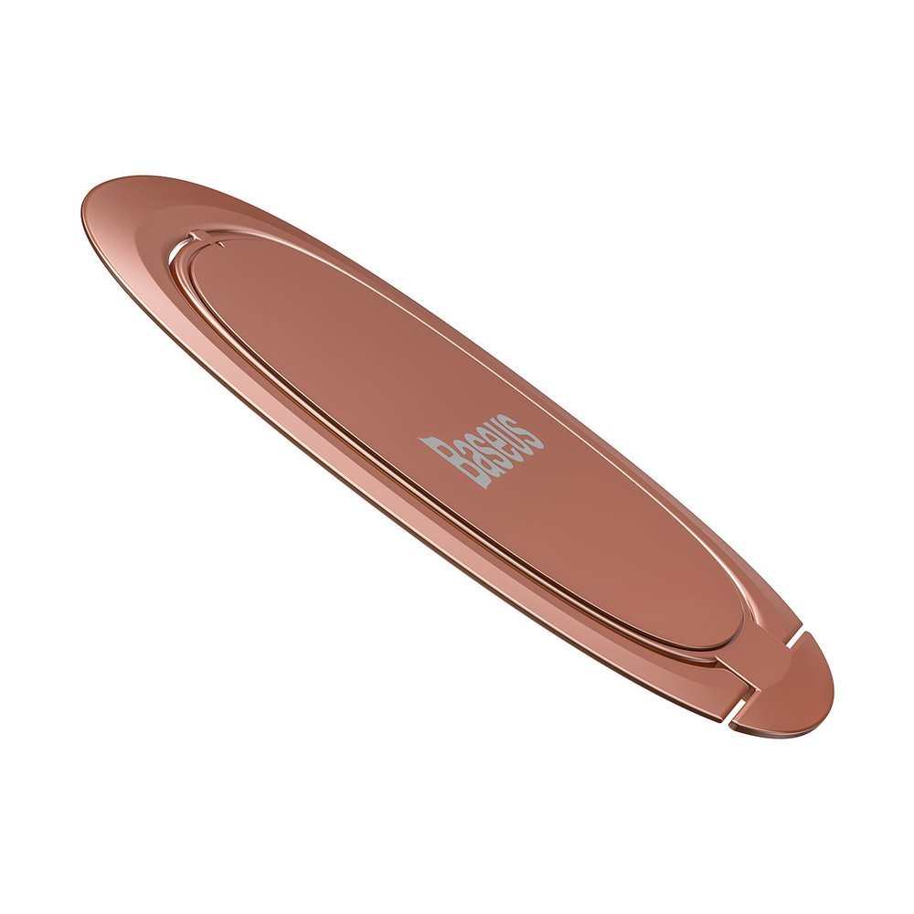 Suport Baseus Phone Ring Invizible (SUYB-0R), Standing and Folding Feature, 360° Rotating, Ultra-Thin, 3M Adhesive, Roz Auriu