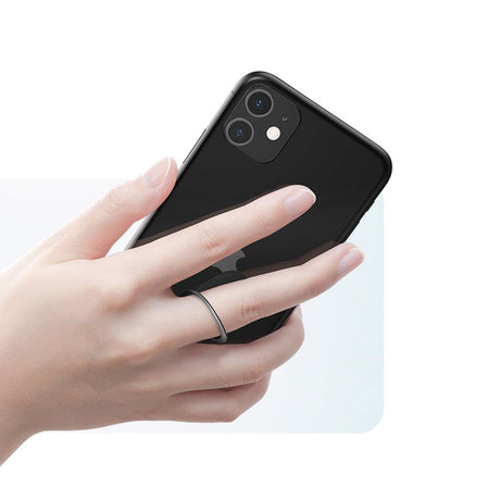 Suport Baseus Phone Ring Invizible (SUYB-0R), Standing and Folding Feature, 360° Rotating, Ultra-Thin, 3M Adhesive, Roz Auriu