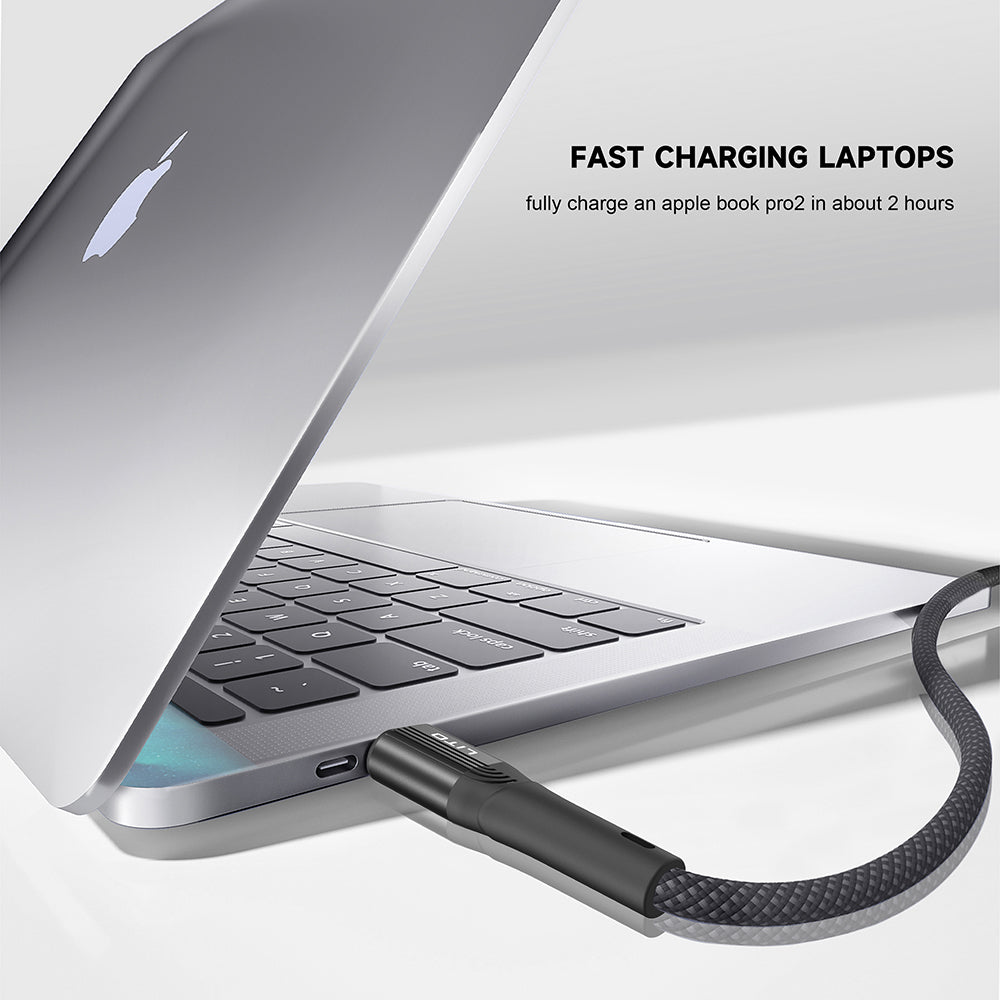 Cablu Lito (LD14), USB to Type-C Fast Charging 60W, 480Mbps, Nylon, 1m, Negru
