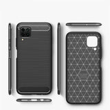Husa de protectie Techsuit Carbon Silicone compatibil cu Huawei P40 lite, Negru